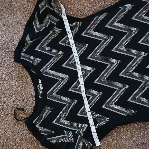 Emma & Michele black and white abstract quarter sleeve midi dress size large - Picture 13 of 16